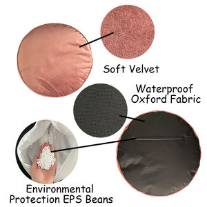 Mobilier d'intérieur de haute qualité, coussin de siège de forme ronde, repose-pieds durable, <span class=keywords><strong>pouf</strong></span> confortable en velours doux personnalisable - Product Image 3