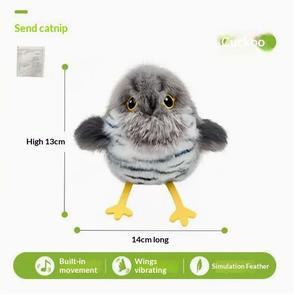 Juguete Inteligente para Gatos con Sonido de Pájaros, Juguete de Peluche de Gorrion Interactivo Automático con Sensor de Vibración para Gatitos - Product Image 3