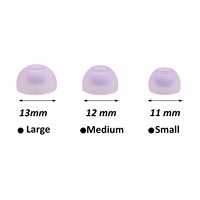 Embouts d'écouteurs de remplacement en silicone de haute qualité, légers, en époxy, design en maille 5g, 3 paires pour Buds2