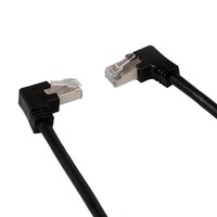 Câble d'extension Ethernet Cat6 à 90 degrés XUNJIE pour usage intérieur, cordon de raccordement réseau Gigabit RJ45, gaine PVC/LSZH, certifié CE ROHS