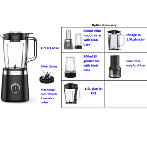 800W Multifunctional Table Blender With 6 Accessories Certified for Household Use <b>Plastic</b> <b>Container</b> Table Blender With Certi - Product Image 2