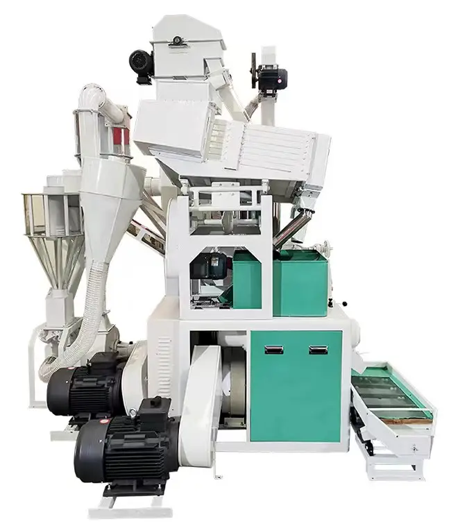 Ctnm15n परिवार चावल कारखाने संयंत्र संयंत्र क्षमता 1 t/h के साथ एक मशीन में संयुक्त मिनी चावल मिल का उपयोग करता है
