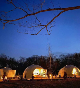 Dôme géodésique toutes saisons pour le camping hivernal en zone montagneuse froide, <span class=keywords><strong>tente</strong></span> igloo isolée et chaude avec structure robuste - Product Image 5