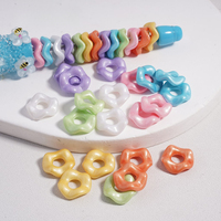 Perles d'espacement en acrylique givré ondulé de 12 mm, couleurs macaron, rondes, en forme de fleur, accessoires pour stylos perlés, origine CN ZHE