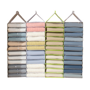 DS4098 Pliable En Plastique <span class=keywords><strong>Suspendu</strong></span> Armoire Placard Sac De Rangement pour Jeans et <span class=keywords><strong>Chemise</strong></span> Organisation Vêtements Rack Organisateur - Product Image 6