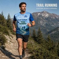 T-shirts de course personnalisés avec logo 21k, pour club de trail, événement, marathon, sport, impression sublimée, 100% polyester, t-shirts respirants