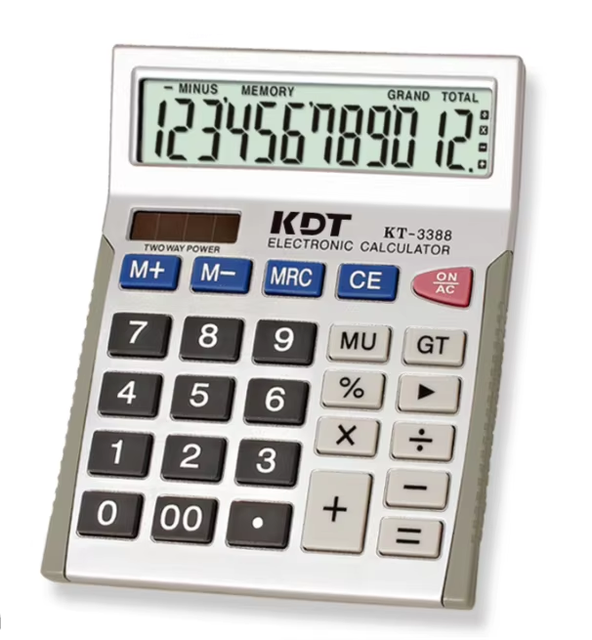 Wholesale Custom Professional Desktop Calculator with Rubber Material Battery Powered School & Office Use