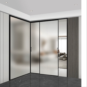 <span class=keywords><strong>Puerta</strong></span> <span class=keywords><strong>Corredera</strong></span> Plegable Moderna e Informal de Cristal de Lujo, Apta para Balcón, Sala de Estar y Garaje, Venta al Por Mayor de Fábrica - Product Image 1