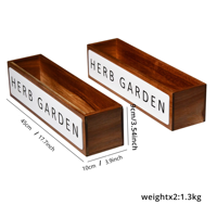 E-co ramah desain baru tahan lama kayu herbal taman Organizer kotak jendela penanam bunga Pot pemegang rak pajangan dengan 3 jenis Pot