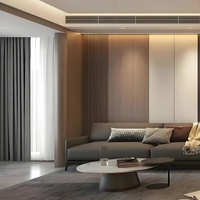 Panneau mural décoratif moderne en grain de bois PVC inodore avec fibre de charbon de bambou imperméable pour villa appartement sous-sol art mural