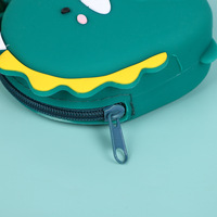 Pochette à monnaie en silicone étanche, sac de rangement, pendentif porte-clés dinosaure de dessin animé, porte-clés anime, sac de rangement pendentif