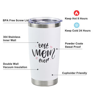 Cadeaux personnalisés pour la fête des mères, gobelet isotherme de 20 oz, gobelet de voyage en acier inoxydable à double paroi de 30 oz, tasse à café en métal - Product Image 6