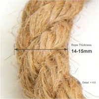 Ornement suspendu rustique en jute avec boucle de suspension en corde, 10 à 35 cm, 6 tailles, fait main, cadeau, décoration de maison champêtre