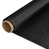 Tissu en fibre de carbone 6K 300g, tissage uni, tissage sergé, résistant au feu