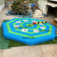 EASYFUN Parcours d'obstacles personnalisé pour la location, avec jeu sportif Toxic Meltdown Bike Standing Wipeout Last People Standing