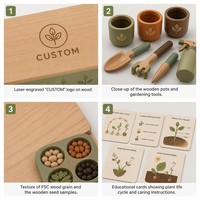 Jeu éducatif Montessori en bois pour enfants sur le cycle de vie des plantes, avec cartes, pour la préscolaire, sur la nature et la botanique