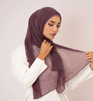 Nouveautés 2025 : Foulard léger et respirant en modal pour femme, Turban musulman, Hijab, Châle long, Bandanas ethniques en cachemire froissé