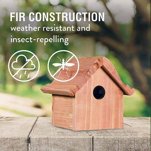 Waterproof Outdoor <strong>Birdhouse</strong> Home Decorative Wooden Bird Feeder Garden <strong>House</strong> - Product Image 5