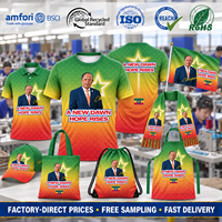 Fabricant de T-shirts promotionnels pour campagnes électorales, OEM ODM, commande en gros, livraison à temps, logo et emballage personnalisés
