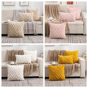 ปลอกหมอนกำมะหยี่ลายเกล็ดหิมะขนาดใหญ่ สีพื้น สำหรับโซฟาสำนักงาน ข้างเตียง เป็นมิตรกับสิ่งแวดล้อม ไม่มีไส้หมอน - Product Image 2