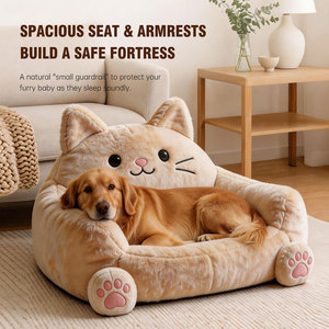 Cuscino in memory foam per animali <span class=keywords><strong>domestici</strong></span>, quadrato, con simpatici disegni a cartoni animati, anti-trazione, termoisolante, antiscivolo, per divano. - Product Image 3