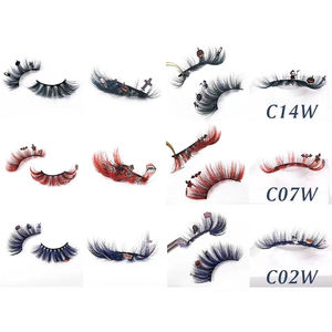 5 paires de faux cils 3D à ondulations profondes, faits à la main, naturels, en bande complète, avec logo personnalisé, bande en plastique et coton, vente en gros - Product Image 2