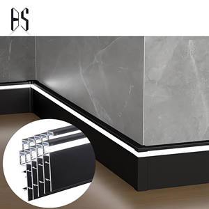 <span class=keywords><strong>Plinthe</strong></span> en alliage d'aluminium en gros, facile à installer, éclairage LED intégré pour hôtel, <span class=keywords><strong>plinthe</strong></span> LED - Product Image 1