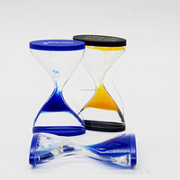 Minuteur liquide en acrylique anti-stress, sablier décoratif à sable flottant, couleur et impression de logo personnalisées, vente en gros d'usine, cadeau souvenir