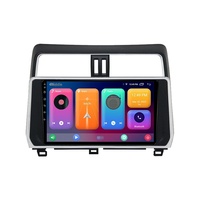 Système de navigation GPS compatible 2018 pour Prado avec écran large Android 13 de 10 pouces pour caméra de recul et CarPlay