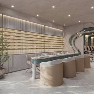 Diseño de Interiores de Lujo para Salón de Uñas, Muebles Personalizados para Salón de Belleza, Microcemento Wabi Sabi, Solución Integral para Proyectos de Spa - Product Image 1