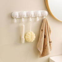 Crochet mural pliable sans perçage pour suspendre vêtements derrière la porte d'entrée, la salle de bain ou la penderie