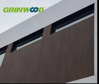 Panneau d'extérieur wpc, panneau en bois et plastique, composite pour revêtement mural