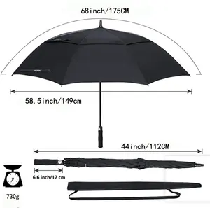 Golf Umbrellas Double Layer Extra Large Oversized Golf Umbrella Heavy Duty Big Long Umbrellas for the Rain