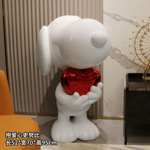 Escultura de Perro de Dibujos Animados <span class=keywords><strong>Snoopy</strong></span> Astronauta Hecha a Mano para Decoración de Puertas de Centros Comerciales o Tiendas, Material de Fibra de Vidrio Duradero - Product Image 6