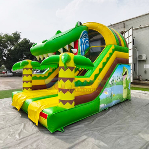Kids party jumper bounce house bouncy castle toboggan gonflable inflatable commercial crocodile slide - Product Image 1