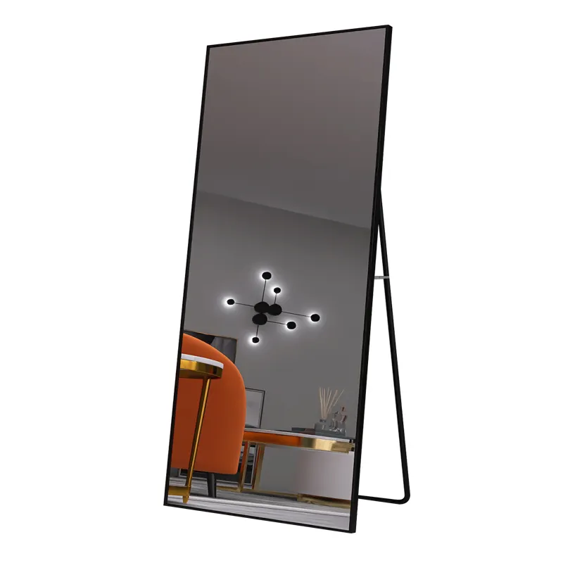 מפעל אספקת שחור דקורטיבי מלא אורך כסף Mirror Mirror רצפת מראה ריהוט