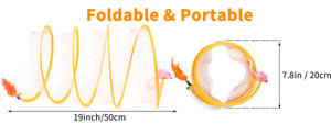 Faltbare tragbare Übung Katze spielen <span class=keywords><strong>Tunnel</strong></span> <span class=keywords><strong>Kitty</strong></span> <span class=keywords><strong>Tunnel</strong></span> Frühling Katze Röhren interaktives Spielzeug - Product Image 4
