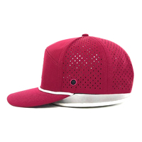 Geperste mesh twill 5-panel baseballcap met aangepast logo, minimalistisch, unisex, verstelbaar, outdoor streetwear pet