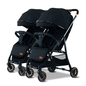 Cochecito Doble con Función Reclinable, Ligero, Plegable, Diseño de Vista Alta, Plegado en un Solo Paso, Metálico, para Bebés de 0 a 6 <span class=keywords><strong>Meses</strong></span> - Product Image 5