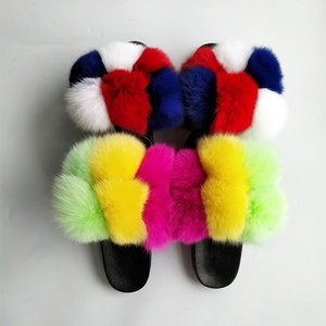 Pantuflas Personalizadas para <span class=keywords><strong>Mujer</strong></span>, Suaves, con Pompones, para el Hogar, Precio Súper Económico de Fábrica 2021 - Product Image 2
