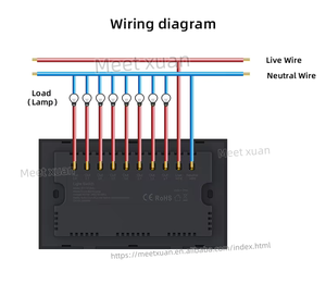 Interruptor Inteligente WiFi Tuya de 8 Canales con Monitor de Energía, Requiere Cable Neutro, Compatible con Smart Life, Google Home, Alexa y Alice - Product Image 3