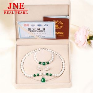 Natural Pearl Necklace 925 Silver Chalcedony Swan Pearl Necklace Mother's Day Gift for <strong>Elders</strong> - Product Image 4
