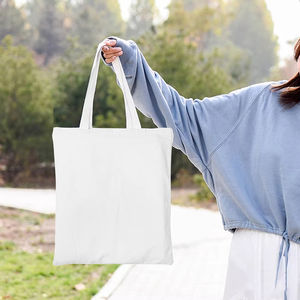 Bolsa De Lona Personal Logotipo Personalizado Bolsa De Lona <span class=keywords><strong>En</strong></span> <span class=keywords><strong>Blanco</strong></span> Impreso Tela Playa Bolsa De Compras - Product Image 2