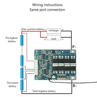 Carte de protection de batterie LiFePO4 BMS 36V 12S pour réparation de trottinettes et vélos électriques, courant de fonctionnement 20A 30A avec fonction d'équilibrage