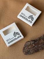 Boîte en carton rigide recyclable pour cosmétiques et soins de la peau, avec fenêtre gaufrée et logo inséré, pour emballage alimentaire, chocolat, vernis à ongles et huiles.