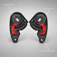 Plaque de base de remplacement pour mécanisme de visière de casque QKE Q111, paire avec vis, emballage en sac OPP