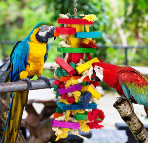 Chất Lượng Cao Màu Sắc Tự Nhiên Bằng Gỗ Vật Nuôi Lớn Chim Chew Lồng Đồ Chơi Chim Nhai Đồ Chơi Cho Vẹt Lớn - Product Image 6