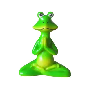 Resin cartoon gifts Sitting posture animals frog ornaments sitting meditation frog creative home garden decorations Resin crafts
