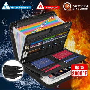 Draagbare Brandwerende Accordeon Bestand Organizer 35 <span class=keywords><strong>Pocket</strong></span> Letter A4 Bestanden Uitbreiden Doos Bestand Map Voor Reisdocumenten - Product Image 4