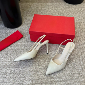 Zapatos de Tacón Alto Minimalistas con Tira Cruzada y Diseño Slingback para Damas, Ideales para la Oficina y el Uso Diario, Estilo Valentino - Product Image 1